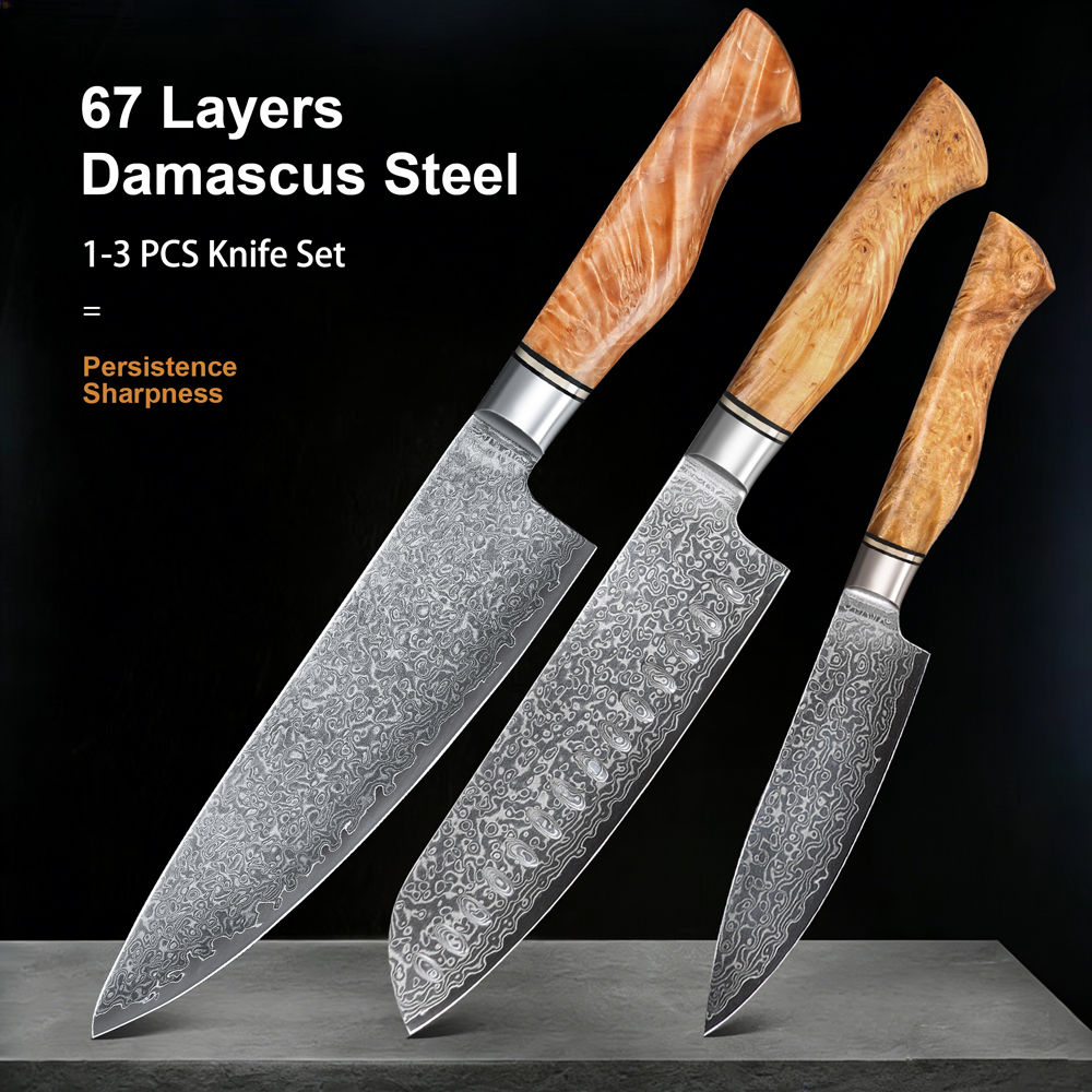 1-3PCS Knife Sets 67 Layer Dam – обзор и цена High Tech Kitchen Accessories