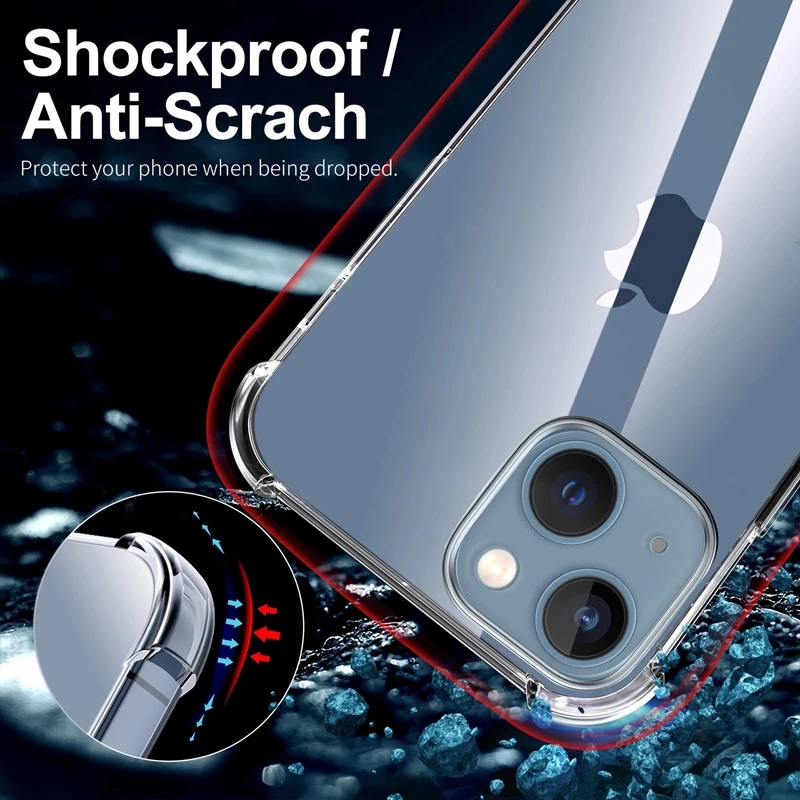 Shockproof Clear Phone Case Fo – обзор и цена Tech Accessories Apple