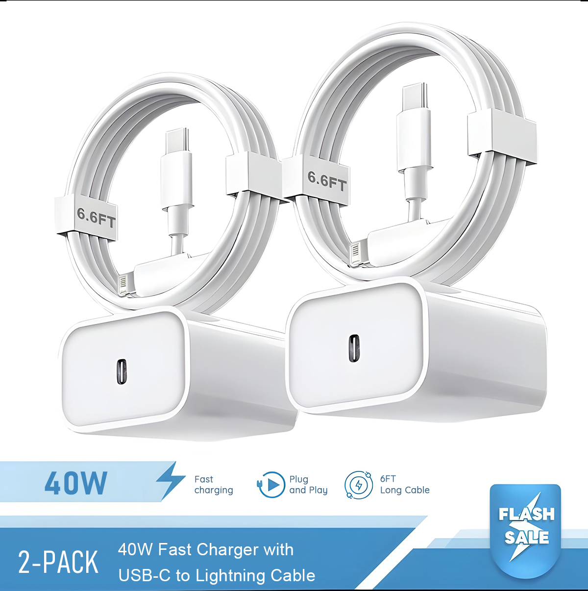 2-4 Set 40W Fast Charger for i – обзор и цена Tech Accessories Apple